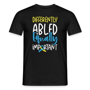 Welt-Down-Syndrom-Tag Bewusstsein Autismus Band - Männer T-Shirt - Schwarz - Vorne - AI Model Male 178 light (178cm)