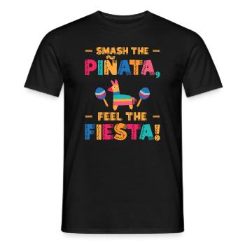 Cinco De Mayo Fête mexicaine de la Piñata Fiesta - T-shirt homme - noir - Devant - AI Model Male 178 light (178cm)