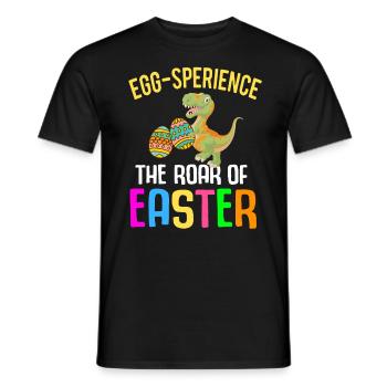 Easter T-rex Dinosaur Rabbit Easter Holiday - Men's T-Shirt - black - Front - AI Model Male 178 light (178cm)