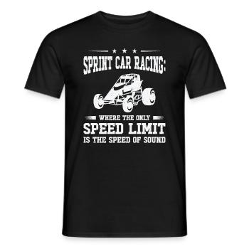 Sprint Car Dirt Track Racing - Männer T-Shirt - Schwarz - Vorne - AI Model Male 178 light (178cm)