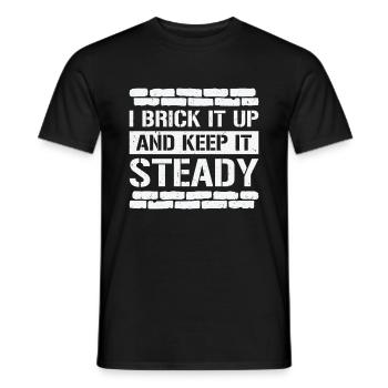 Maçonnerie, maçonnerie, maçonnerie, maçonnerie - T-shirt homme - noir - Devant - AI Model Male 178 light (178cm)