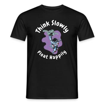 Weltraum Astronaut Schwebende Wildtiere Reptil - Männer T-Shirt - Schwarz - Vorne - AI Model Male 178 light (178cm)