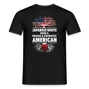 Né japonais Japonais Américain USA - T-shirt homme - noir - Devant - AI Model Male 178 light (178cm)