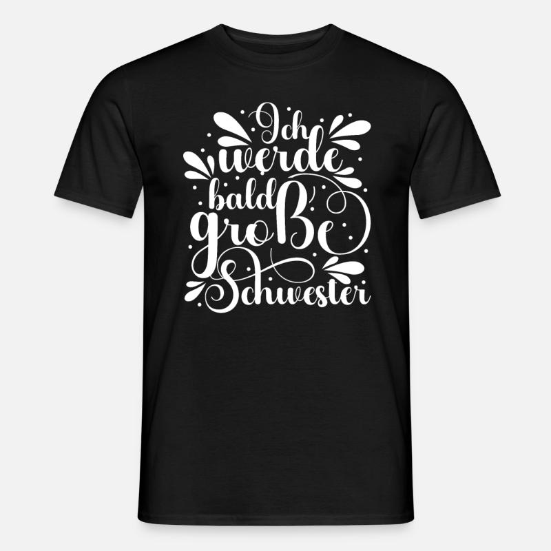 Ich werde große Schwester - Männer T-Shirt - Schwarz