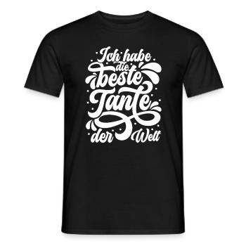 Ich habe die beste Tante der Welt - beste Tante - Männer T-Shirt - Schwarz - Vorne - AI Model Male 178 light (178cm)