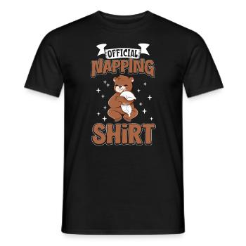 Chemise de sommeil officielle Bear - T-shirt homme - noir - Devant - AI Model Male 178 light (178cm)