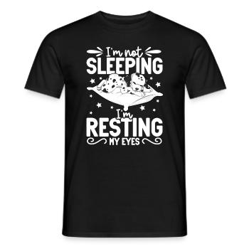 Je ne dors pas - Dalmatiens - T-shirt homme - noir - Devant - AI Model Male 178 light (178cm)