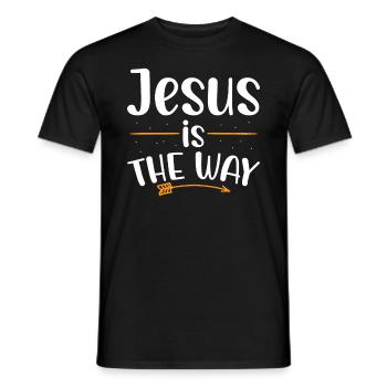 Jesus Ist Der Weg Christlicher Glaube An Gott - Männer T-Shirt - Schwarz - Vorne - AI Model Male 178 light (178cm)