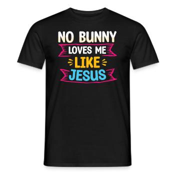 No rabbit loves me like the Christian faith - Men's T-Shirt - black - Front - AI Model Male 178 light (178cm)