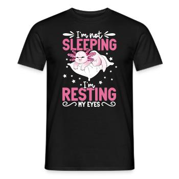 I don't sleep - Axolotl - Men's T-Shirt - black - Front - AI Model Male 178 light (178cm)