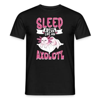 Sleep a lotl like an Axolotl - Men's T-Shirt - black - Front - AI Model Male 178 light (178cm)