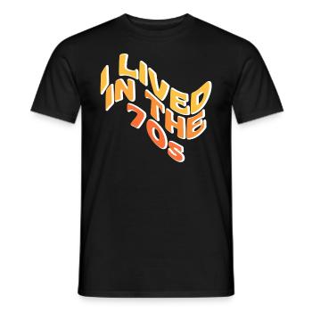 J’ai vécu dans les années 70 - T-shirt homme - noir - Devant - AI Model Male 178 light (178cm)