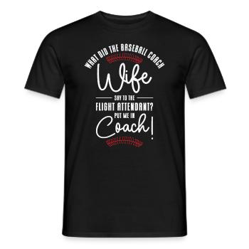 Baseball-Trainerin Ehefrau Berufstätige Mutter - Männer T-Shirt - Schwarz - Vorne - AI Model Male 178 light (178cm)