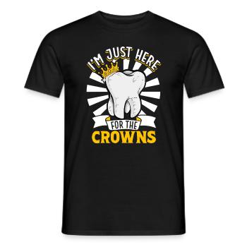 Je suis là pour les couronnes - dentiste - T-shirt homme - noir - Devant - AI Model Male 178 light (178cm)