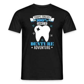 100% de chance d’une aventure dentaire - T-shirt homme - noir - Devant - AI Model Male 178 light (178cm)