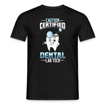 Technicien dentaire certifié - T-shirt homme - noir - Devant - AI Model Male 178 light (178cm)