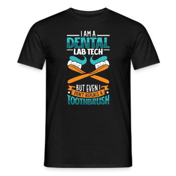 Je suis prothésiste dentaire - T-shirt homme - noir - Devant - AI Model Male 178 light (178cm)