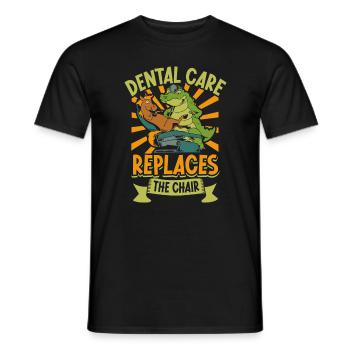 Les soins dentaires sont importants - Crocodile Dentist - T-shirt homme - noir - Devant - AI Model Male 178 light (178cm)