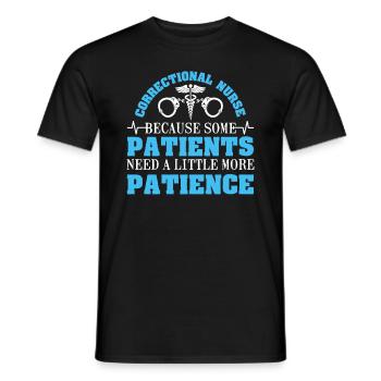 Correctional Nurse Nursing Correction Officer - Men's T-Shirt - black - Front - AI Model Male 178 light (178cm)