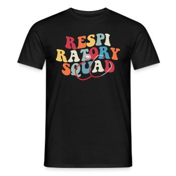 Atemkamerde niedliche RT -Atemtherapeutin - Männer T-Shirt - Schwarz - Vorne - AI Model Male 178 light (178cm)