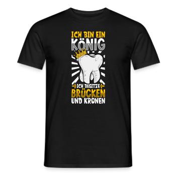 Ich bin ein König - Zahnpflege - Männer T-Shirt - Schwarz - Vorne - AI Model Male 178 light (178cm)
