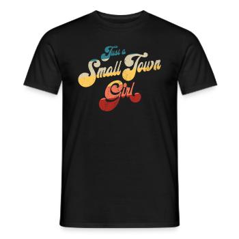 Nur ein kleines Stadtm�dchen Retro Frauen - Männer T-Shirt - Schwarz - Vorne - AI Model Male 178 light (178cm)