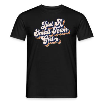 Nur ein kleines Stadtm�dchen Retro Frauen - Männer T-Shirt - Schwarz - Vorne - AI Model Male 178 light (178cm)
