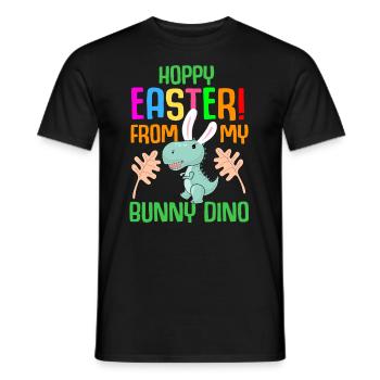 Easter T-rex Dinosaur Rabbit Easter Holiday - Men's T-Shirt - black - Front - AI Model Male 178 light (178cm)