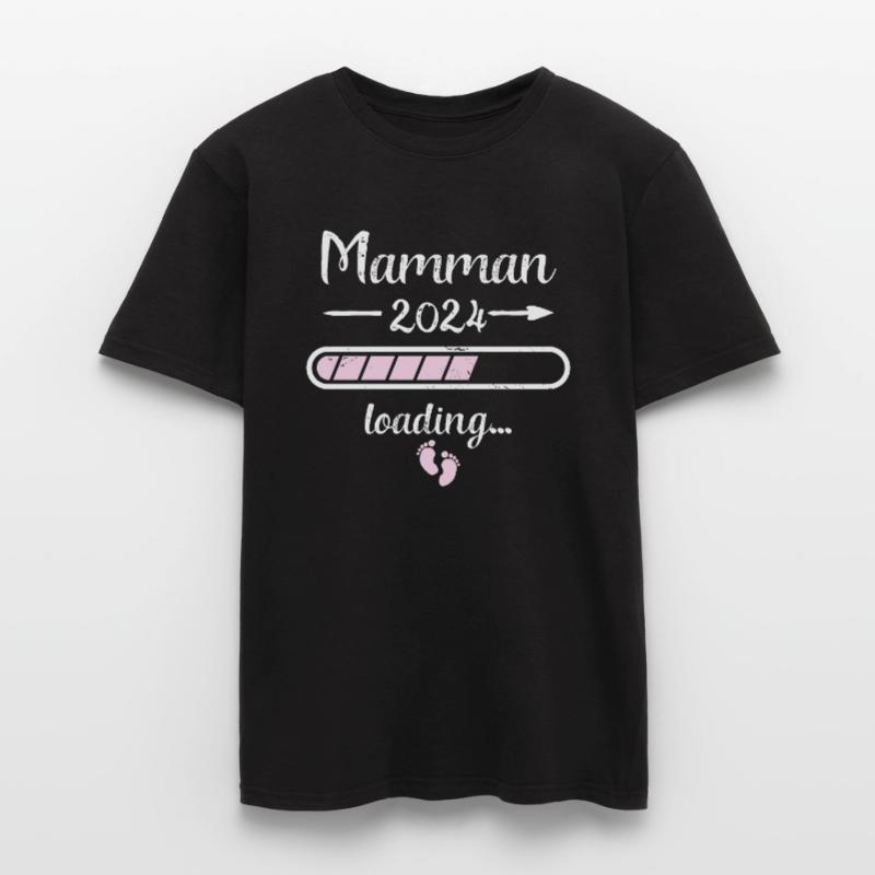 Mamman 2024 Loading Schwangerschaft Mutter Mutter Männer T-Shirt