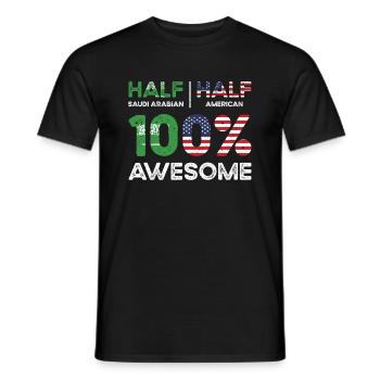 Born Saudi Arabian Saudi Arabia American USA - Men's T-Shirt - black - Front - AI Model Male 178 light (178cm)