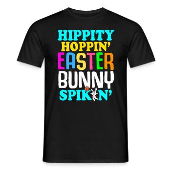 Easter Volleyball Holiday Rabbit Sport - Men's T-Shirt - black - Front - AI Model Male 178 light (178cm)