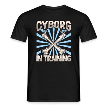 Cyborg à l’entraînement - Nouvelle hanche - T-shirt homme - noir - Devant - AI Model Male 178 light (178cm)