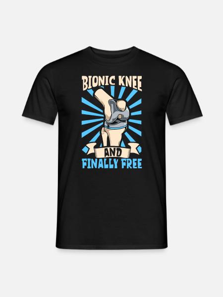 Finally free - knee prosthesis - Men's T-Shirt - black