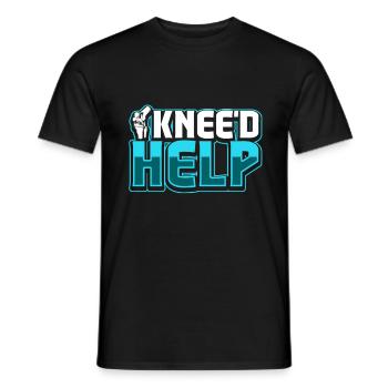 I kneed help - Knee surgery - Men's T-Shirt - black - Front - AI Model Male 178 light (178cm)