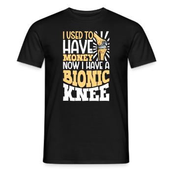 Ich habe ein Knie aus Titan - Männer T-Shirt - Schwarz - Vorne - AI Model Male 178 light (178cm)
