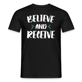 Glauben Und Empfangen Christlicher Glaube An Gott - Männer T-Shirt - Schwarz - Vorne - AI Model Male 178 light (178cm)