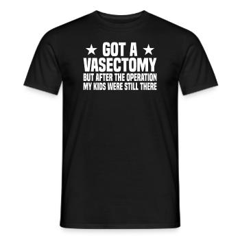 Vasectomy surgery - Men's T-Shirt - black - Front - AI Model Male 178 light (178cm)