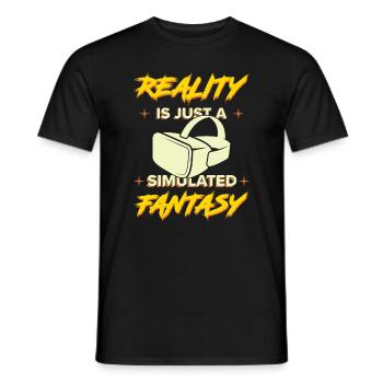 Simulation Fantasie Realität Science Fiction - Männer T-Shirt - Schwarz - Vorne - AI Model Male 178 light (178cm)