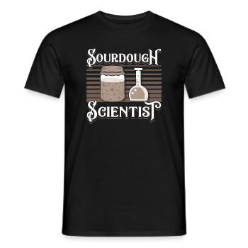 Baking Baker Sourdough Scientist Bread Baker - Men's T-Shirt - black - Front - AI Model Male 178 light (178cm)