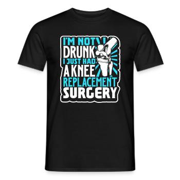 I'm Not Drunk - Knee Surgery - Men's T-Shirt - black - Front - AI Model Male 178 light (178cm)