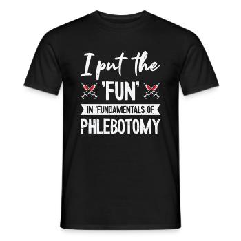 Phlebotomist Phlebotomy Nurse Tech - Men's T-Shirt - black - Front - AI Model Male 178 light (178cm)