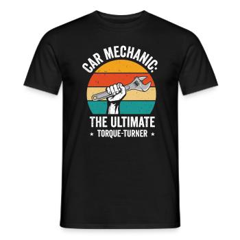 Car Mechanic Auto Engine Repair - Men's T-Shirt - black - Front - AI Model Male 178 light (178cm)