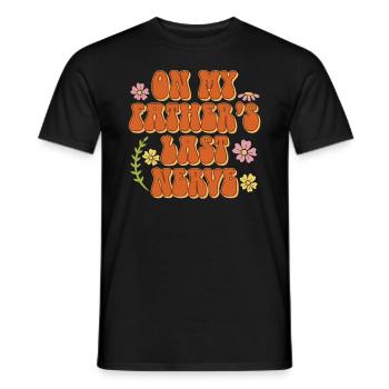 Sur la dernière fleur hippie nerveuse de mon père - T-shirt homme - noir - Devant - AI Model Male 178 light (178cm)