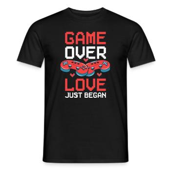 Valentinstag Gamer Spielende Videospiel-Paare - Männer T-Shirt - Schwarz - Vorne - AI Model Male 178 light (178cm)