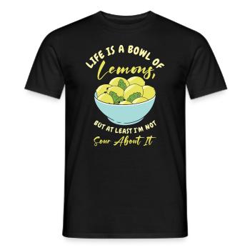 Limonade citron agrumes - T-shirt homme - noir - Devant - AI Model Male 178 light (178cm)