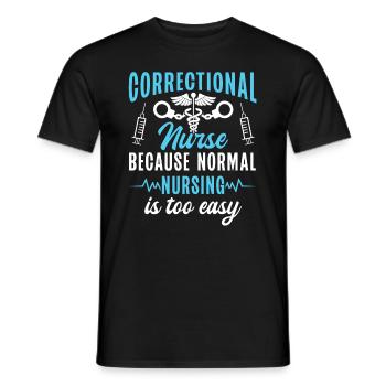 Correctional Nurse Nursing Correction Officer - Men's T-Shirt - black - Front - AI Model Male 178 light (178cm)