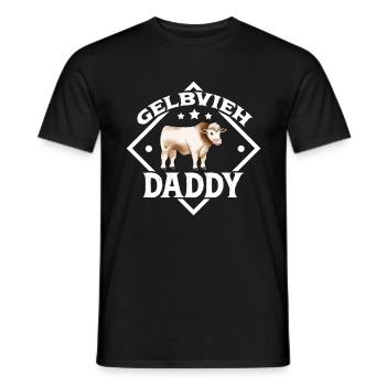 Gelbvieh Daddy - Gelbvieh Rind - Männer T-Shirt - Schwarz - Vorne - AI Model Male 178 light (178cm)