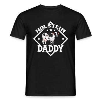 Holstein Daddy - Holstein Rind - Männer T-Shirt - Schwarz - Vorne - AI Model Male 178 light (178cm)