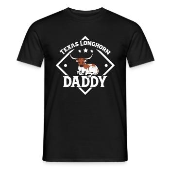 Texas Longhorn Daddy - Texas Longhorn Beef - Men's T-Shirt - black - Front - AI Model Male 178 light (178cm)