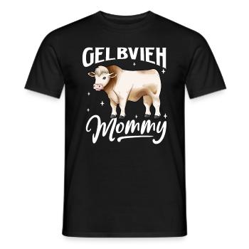 Gelbvieh Mommy - Gelbvieh Rind - Männer T-Shirt - Schwarz - Vorne - AI Model Male 178 light (178cm)